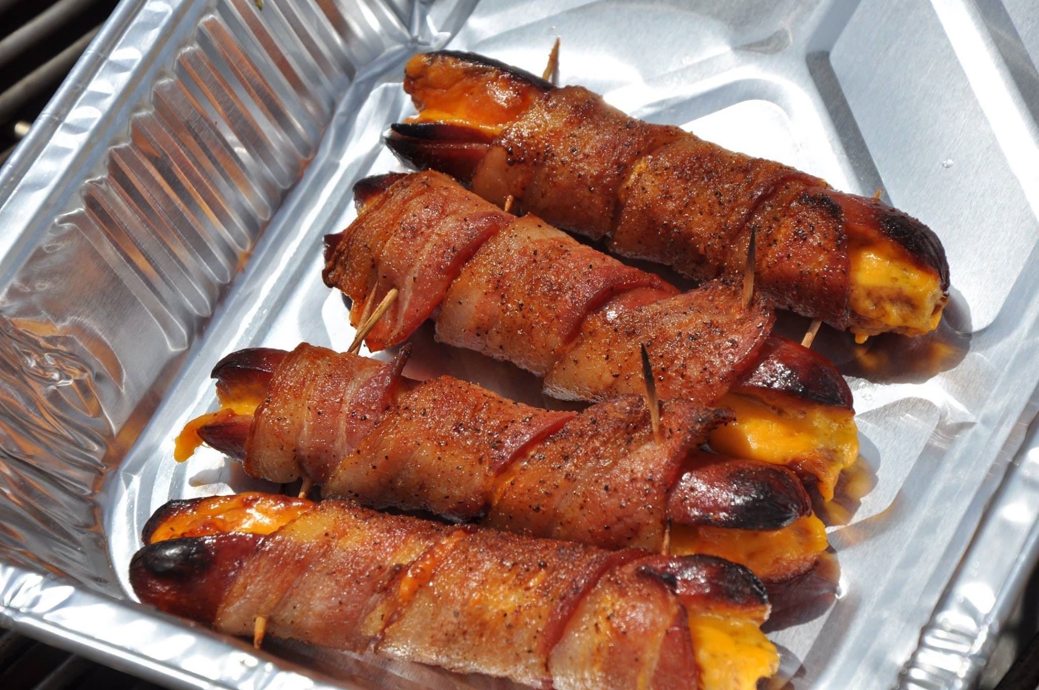 Bacon-Wrapped Cheese Dogs