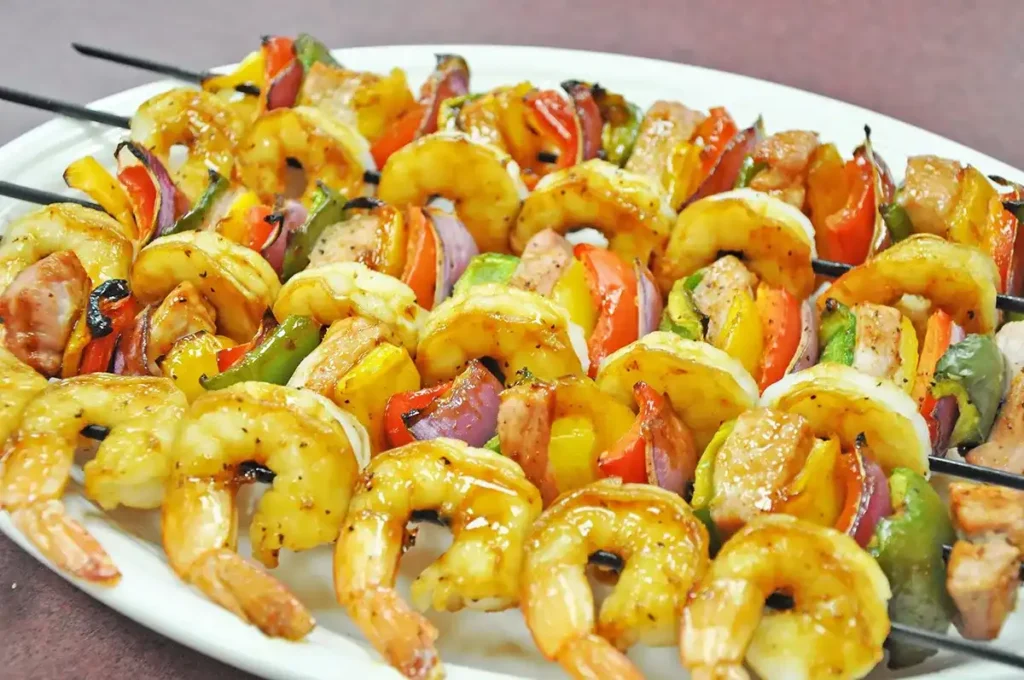 Korean Glazed Shrimp Skewers