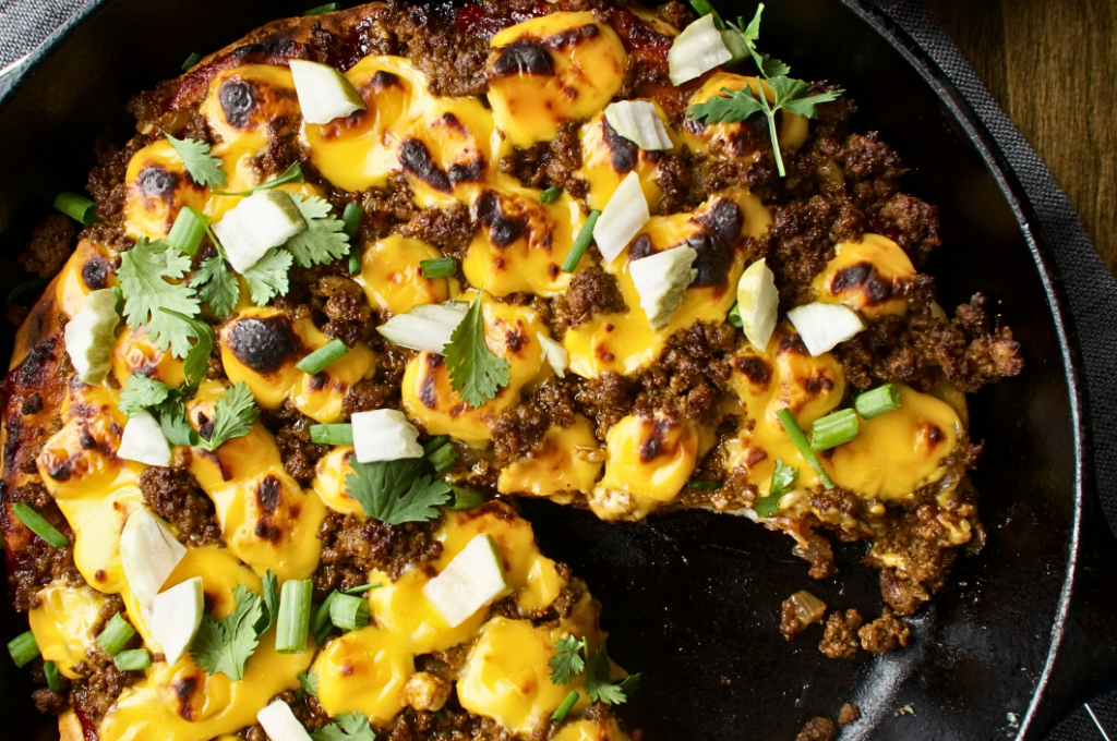 BBQ Cheeseburger Skillet